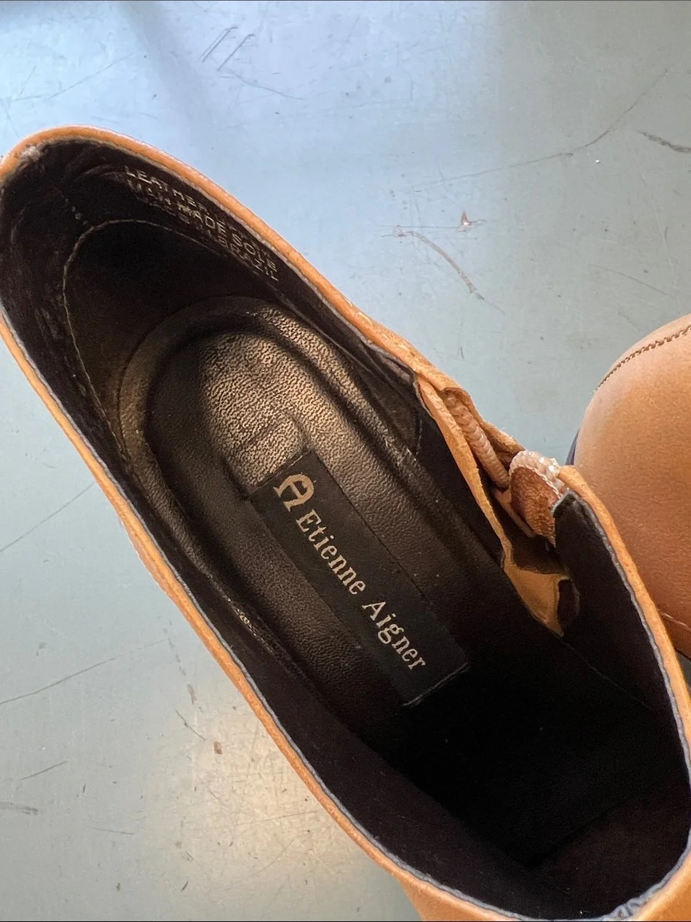 Vintage Etienne Aigner Tan Leather Chukka Boots Size 7